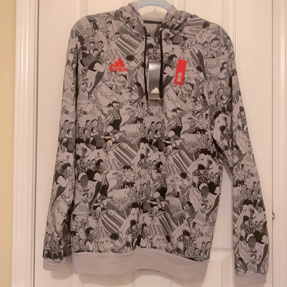 adidas Men's Captain Tsubasa Soccer Hoodie (Men’s size Medium)